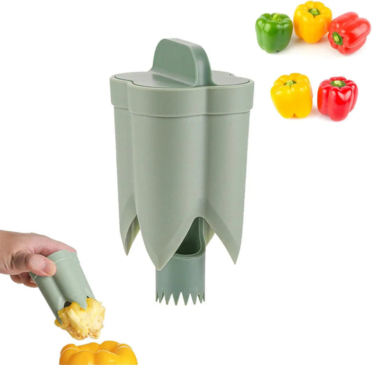 2-in-1 Bell Pepper Corer and Deseeder Tool – Fast, Easy Pepper Prep for Cooking and Meal Prep