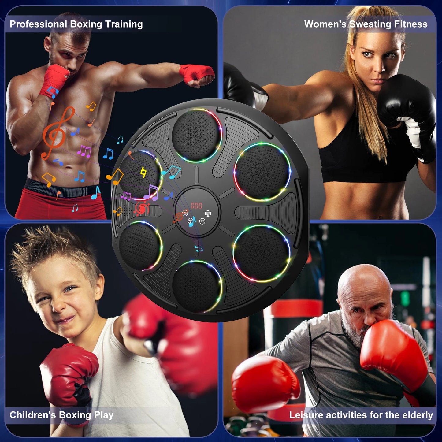 Music Boxing Machine with Gloves Boxing Equipment for Adults Workout Music Punching Machine
